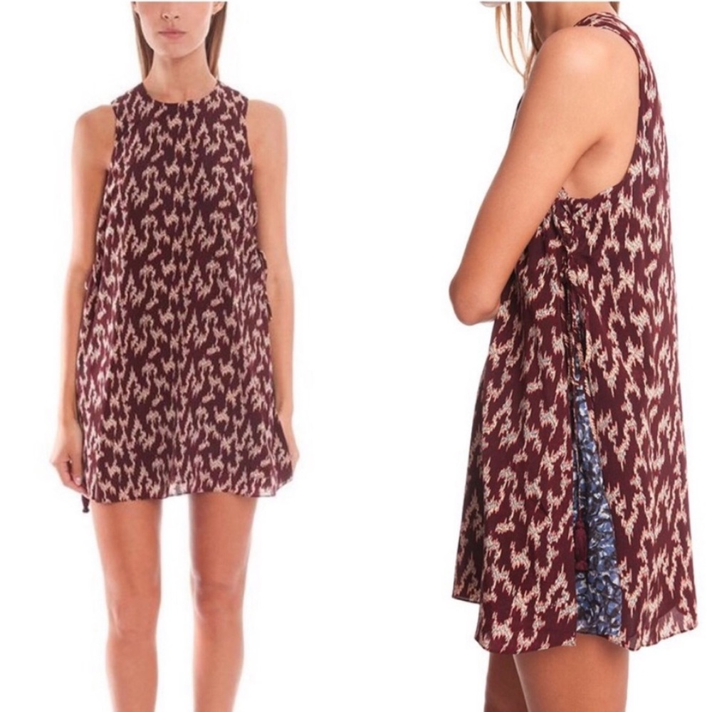 Silk Boho Style Mini Dress NWOT